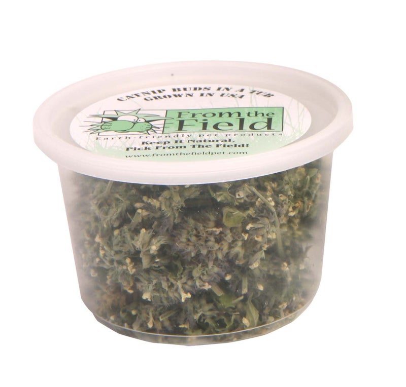 from The Field | Premium Whole Catnip Buds for Cats | Organic, USA-Grown, Fresh & Potent | Natural, Eco-Friendly Cat Treat for Play & Relaxation | Catnip for Indoor Cats | Resealable 0.5 Oz Tub - Image 1